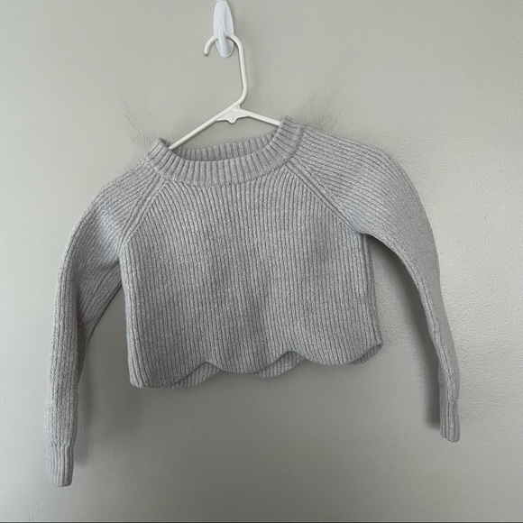 Aritzia Sweaters - Aritzia Wilfred cropped scallop hem sweater